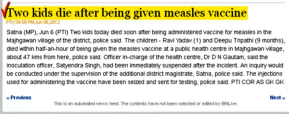 measle vaccines